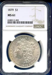 1879 P NGC MS61 モーガン シルバー ダラー $1 米国造幣局 コイン 1879-P MS-61