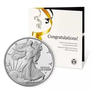 2024-W $1 1オンスアメリカン シルバー イーグル おめでとうセット OGP