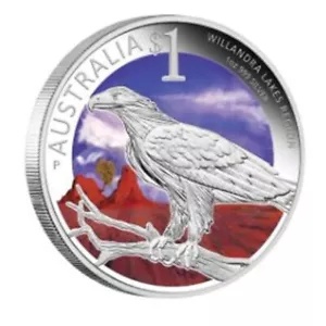 2013 世界遺産 - ウィランドラ湖地域 1oz $1 シルバー プルーフ コイン ANDA