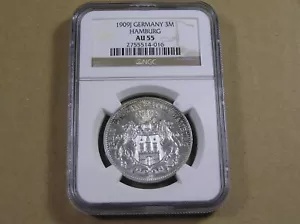 1909年 J. ドイツ　ハンブルク 3マルク 銀貨 JCC | ジャパンコインキャビネット / ドイツ ハンブルク 1909J 3