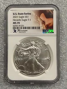 (レア箱ケース付き)　2021 アメリカ　シルバーイーグル銀貨2枚　米国 2021 アメリカン シルバー イーグル レア箱ケース付き) 2021