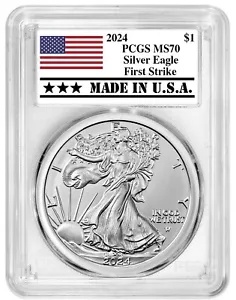 2024 1オンス シルバー イーグル PCGS MS70 - ファースト ストライク