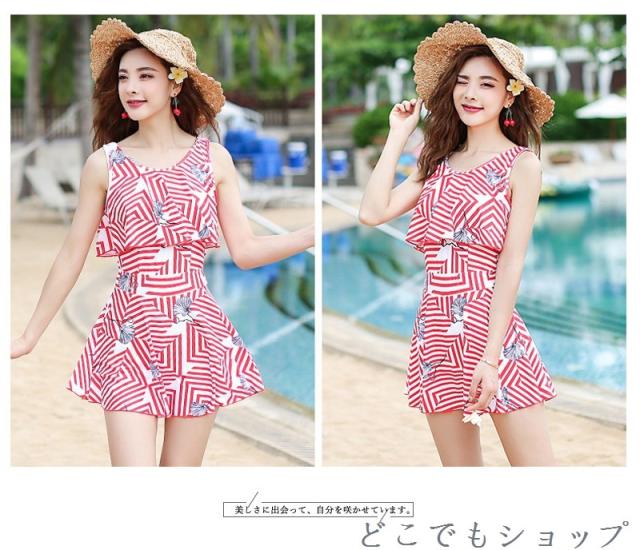 ワンピース水着 レディース 体型カバー 大きいサイズ 新作 ワンピース セクシー オールインワン ママ水着 かわいい お洒落 海水浴 温泉 ビーチ お買い得モデル