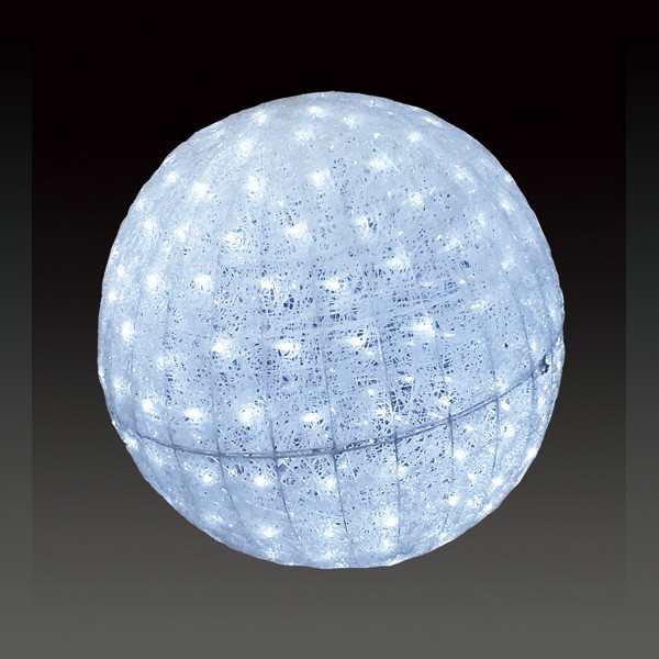 LEDクリスタルグローボール ホワイト 中(店舗用品/イルミネーションアイテム) 大幅に値引き