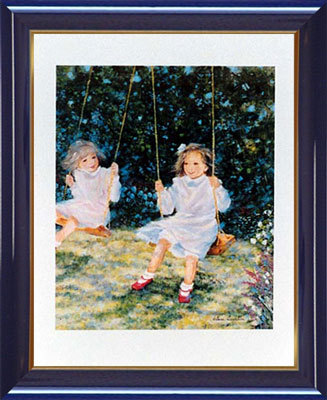アートポスター 「ブランコに乗って」 リベイリー作(ポスターフレーム/画家名別アートポスター/ラ行)の通販はau PAY マーケット 看板