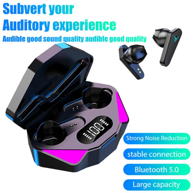TWS-X15 ワイヤレスイヤフォン ゲーミング用 X15 TWS Wireless Bluetooth Headset LED Display Gamer Earbuds