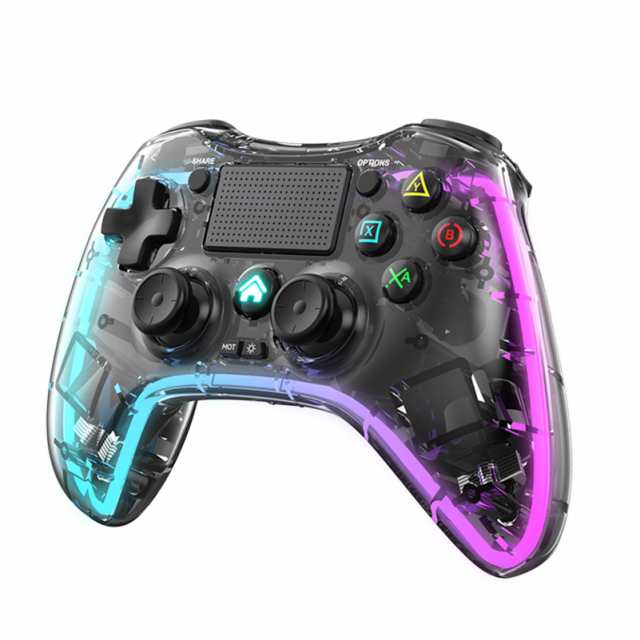 ワイヤレス ゲーム コントローラー PS4 ゲーム コンソール用 Bluetooth 互換 ゲームパッド ジョイスティック RGB  ライト付きの通販はau PAY マーケット - N&B Market | au PAY マーケット－通販サイト