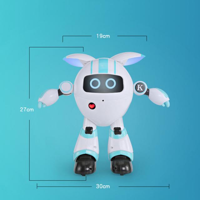 スマートRCロボットプログラム可能な歌う子供のための物語ダンスレコーディング輝く光のおもちゃ_8