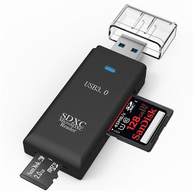 エーユーのメモリーカードリーダー 楽天市場】SDカードリーダー microSD/SD 読み込み可能なSDカード