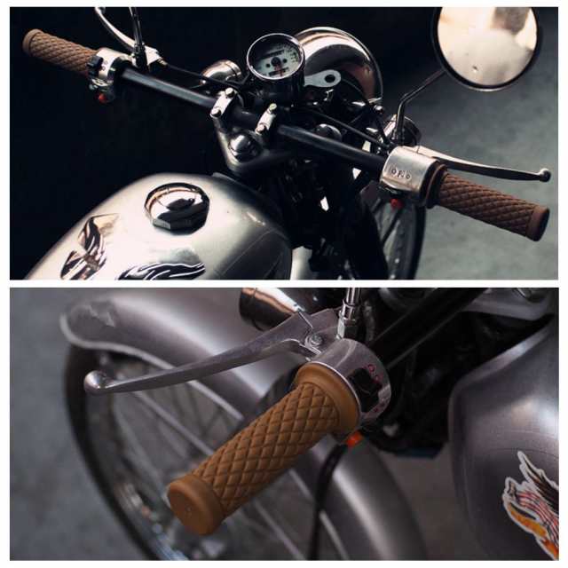 オートバイバイクカフェレーサーのための2pcs 7/8 