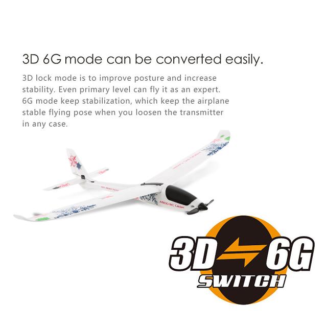 XK A800 4CH 780mm 3D6GシステムRCグライダー飛行機対応双葉社