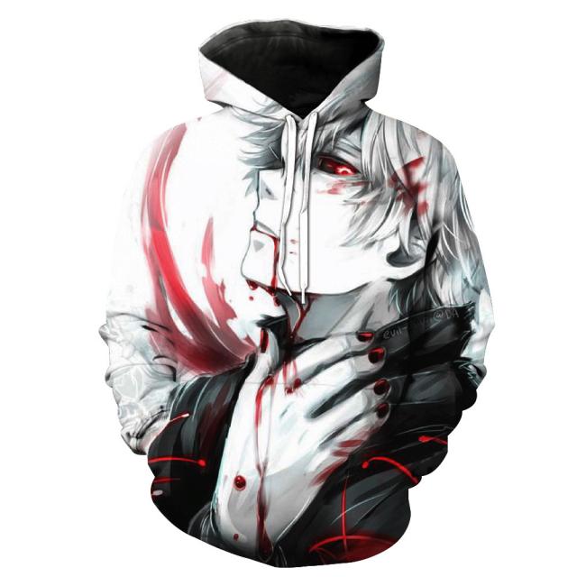 ユニセックス日本アニメキャラクター3dプリントカジュアルパーカートレーナープルオーバートップスの通販はau Pay マーケット エビの家