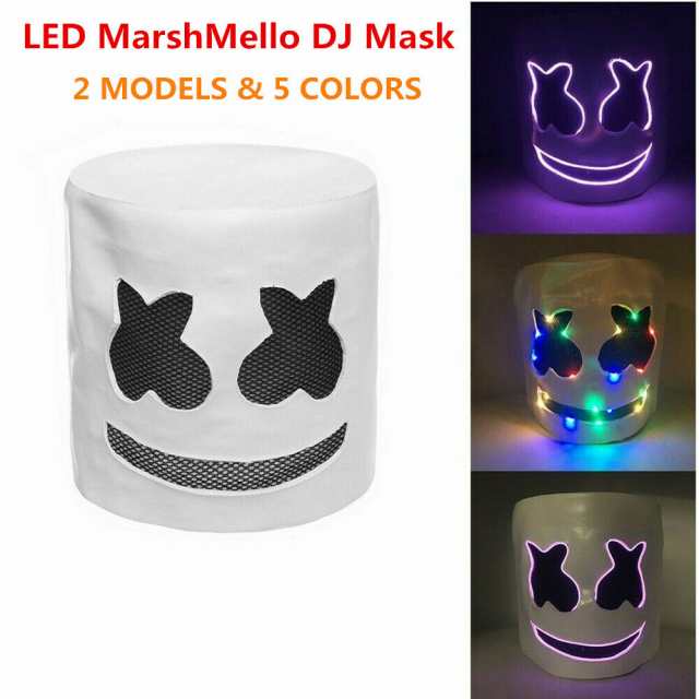 LED MarshMello DJマスクフルヘッドヘルメットコスプレマシュマロパーティーミュージックプロップの通販はau PAY マーケット -  キューディショップ | au PAY マーケット－通販サイト