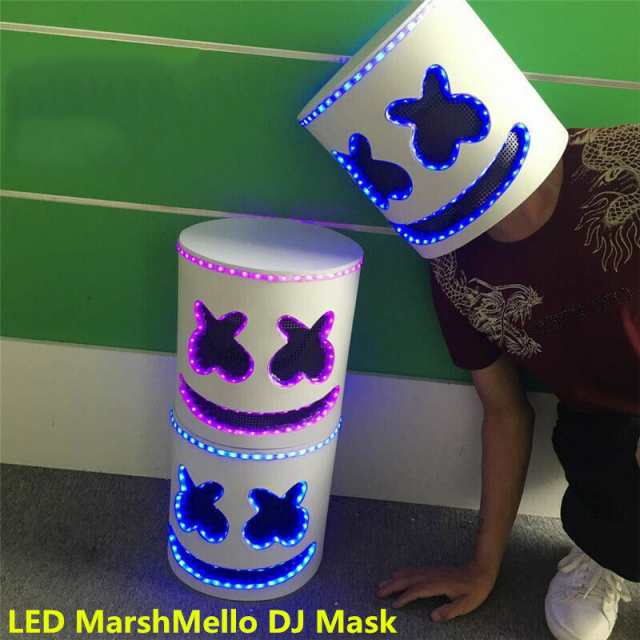 LED MarshMello DJマスクフルヘッドヘルメットコスプレマシュマロパーティーミュージックプロップの通販はau PAY マーケット -  キューディショップ | au PAY マーケット－通販サイト