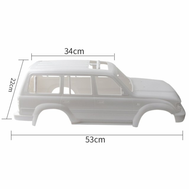 1/10ランドクルーザーLC80ハードプラスチックボディシェル313mmホイールベースアキシャルSCX10 Rcクローラートラックhz｜au PAY  マーケット