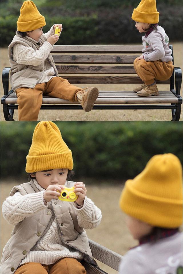 キッズミニ漫画フクロウ形スマートビデオカメラ写真ビデオ_3
