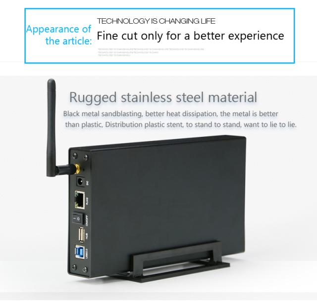 RJ45外付けハードドライブケースNas WifiアンテナワイヤレスWifi