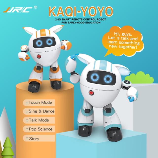 スマートRCロボットプログラム可能な歌う子供のための物語ダンスレコーディング輝く光のおもちゃ_9
