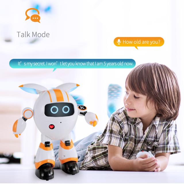 スマートRCロボットプログラム可能な歌う子供のための物語ダンスレコーディング輝く光のおもちゃ_1