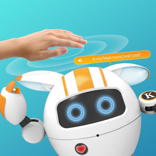 スマートRCロボットプログラム可能な歌う子供のための物語ダンスレコーディング輝く光のおもちゃ_6