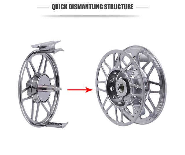 リバーストリームフィッシングフライリールメタルシーフィッシング