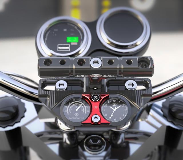 ホンダヤマハ用ハンドルバー 電話ホルダー用オートバイ多機能ブラケット 時計 温度計の通販はau Pay マーケット キキ屋