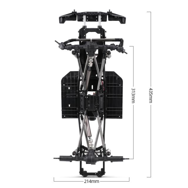 313 mm 12.3インチホイールベース組み立て式1/10 RCクローラーカー用