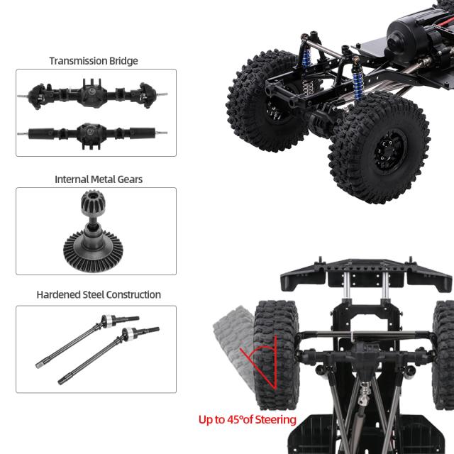 313 mm 12.3インチホイールベース組み立て式1/10 RCクローラーカー用