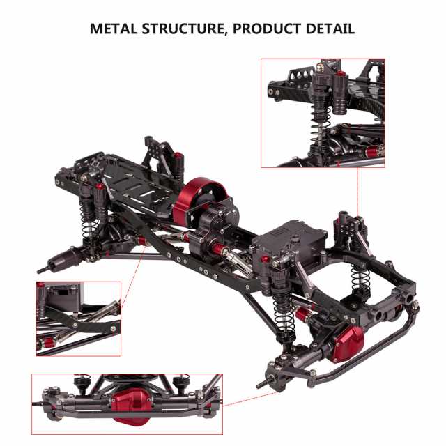 SCX10 AXIAL RCクローラークライミングカー用タイヤなしRCカーフレーム