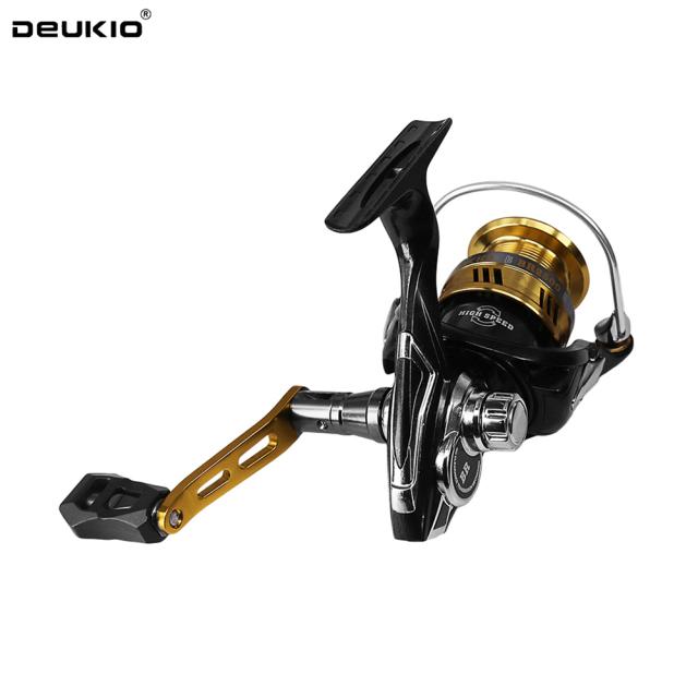 DEUKIO高速スピニングリール7.1：1ギア比メタルスプールバス釣り