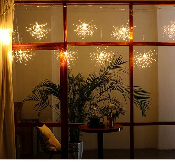 1200LEDs花火のひもは庭の装飾の銀製ワイヤーヨーロッパの規則のための