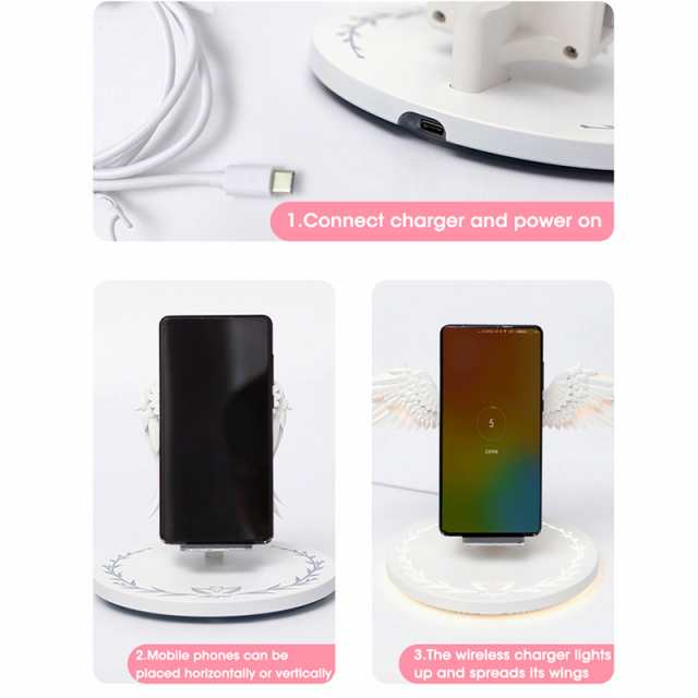 Angel Wings ワイヤレス充電器 10W 3.0 for iPhone 11 X Xsmax XR 8 Plus Smasung S9  S10Plus Huawei P30 Xiaomiの通販はau PAY マーケット - キューディショップ | au PAY マーケット－通販サイト