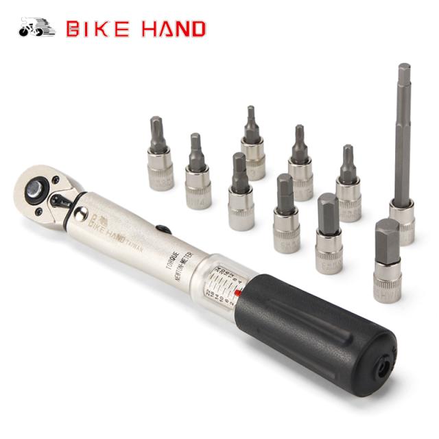 バイクハンド自転車修理ツールキットバイクトルクレンチアレンキーツールソケットセットロードMTBバイクツール1/4 ``トルクフィックスセット2-24 NM_4