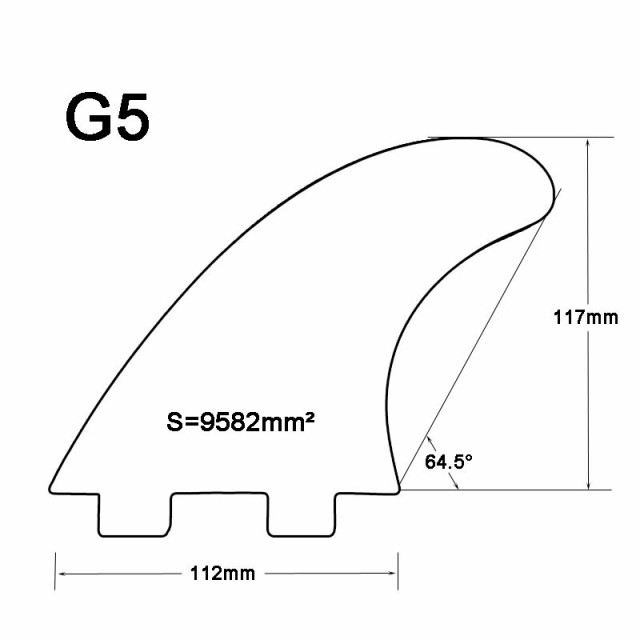 FCSフィンG5サーフボードフィンハニカムグラスファイバーフィン