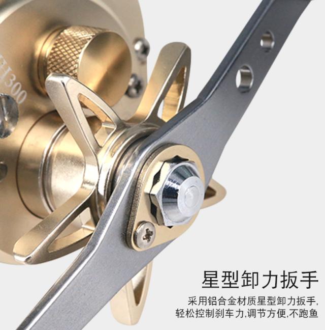 メタルトローリングドラムホイール海釣りベイトキャスティングリール