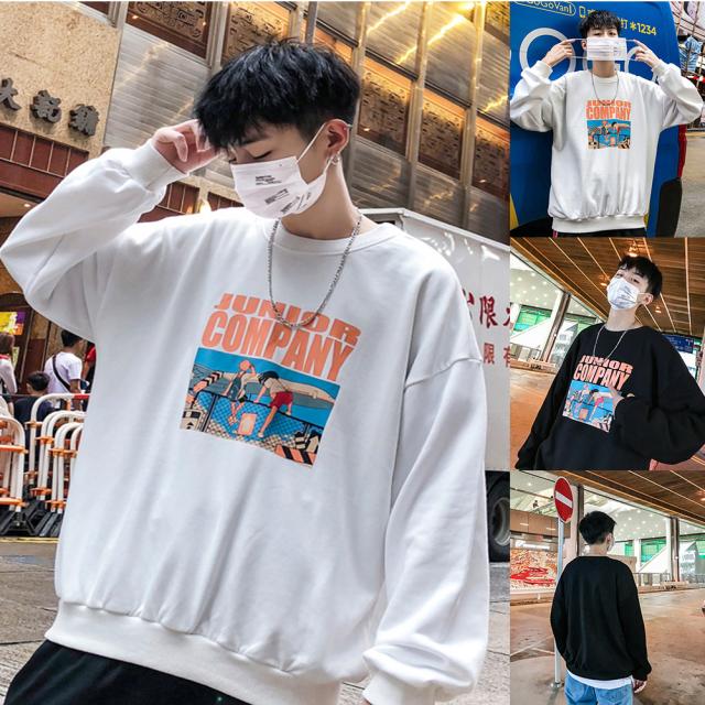 ファッション学生愛好家ラウンドカラールーズスウェットの通販はau Pay マーケット エビの家