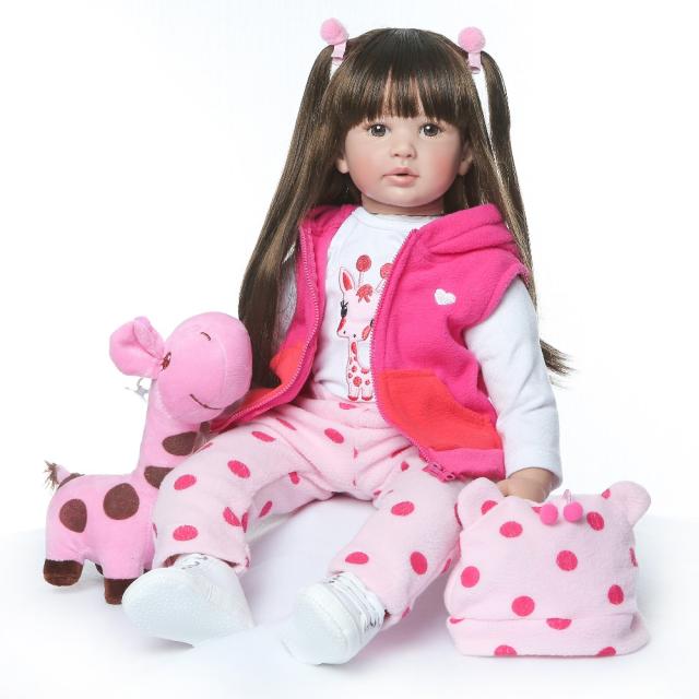 NPK Boneca Reborn 23inchソフトシリコンビニールドール60cm