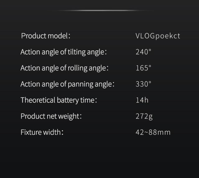 主流の携帯電話用のハンドヘルドVlog電話ホルダーMINI 3軸スマートフォンジンバルスタビライザー_16
