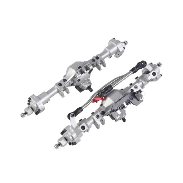 SCX10アルミニウムCNCアルマイト1/10 RCクローラーカーアキシャルSCX10 II 90046 90047アップグレードパーツ用フルフロントリアポータルアクスル 15,763円