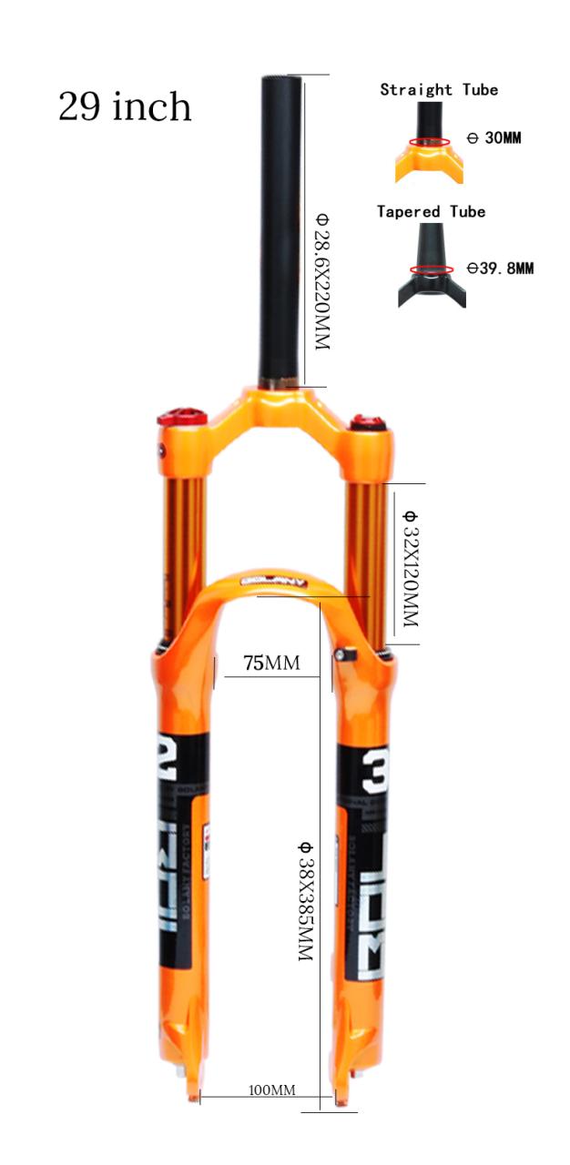 Bolany MTB自転車フォークマグネシウム合金エアサスペンション26 27.5