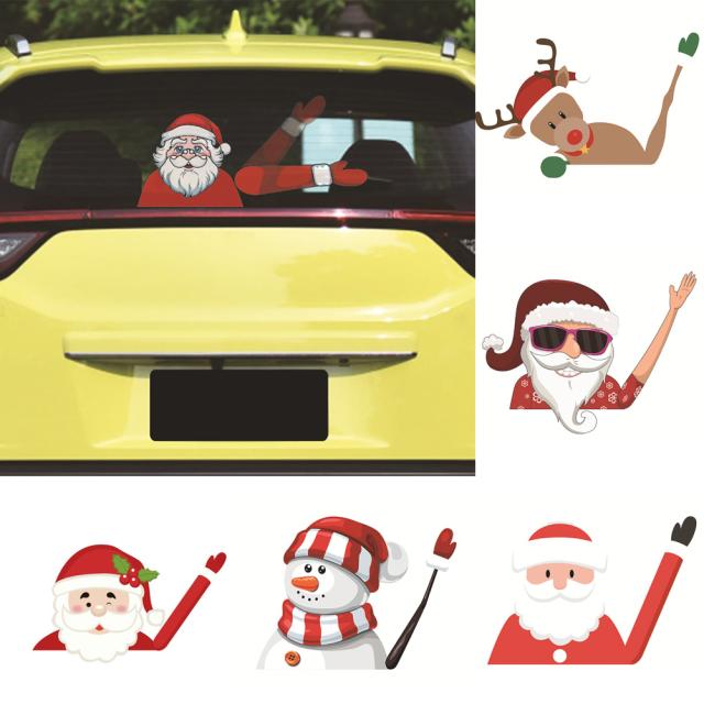 フロントガラスワイパーの装飾クリスマス車のデカールカースタイリングステッカーかわいいサンタクロース手を振る車のステッカーの通販はau Pay マーケット Blue Field