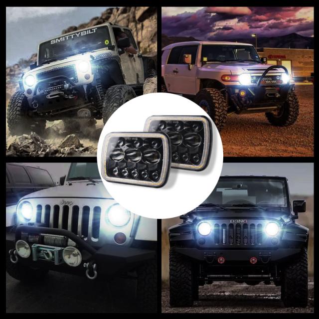 ジープラングラー500 W 30000LM 7インチLEDヘッドライト用5X7 / 7X6
