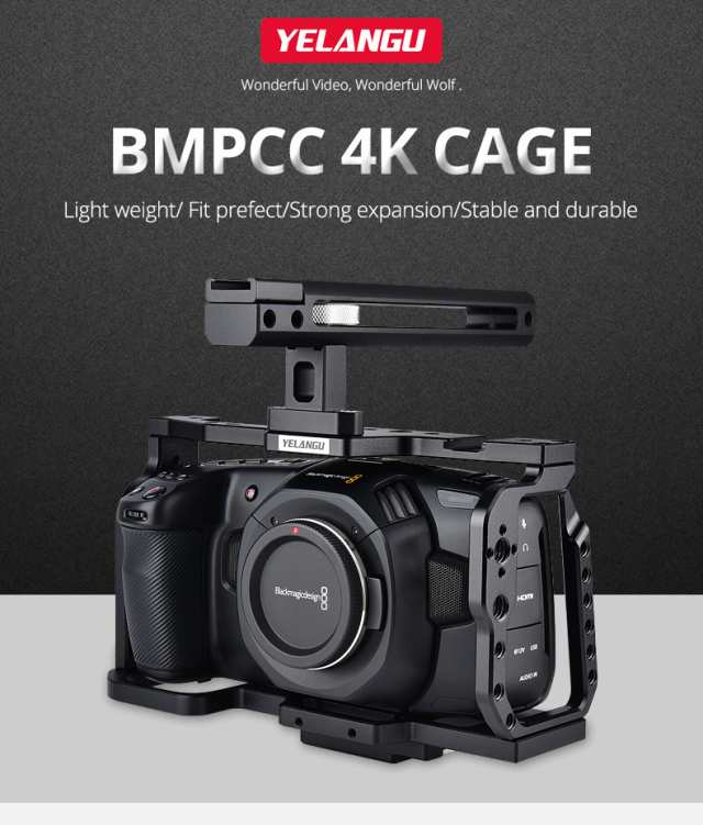 BMPCC 4K / 6Kカメラアクセサリー用フルカメラケージ