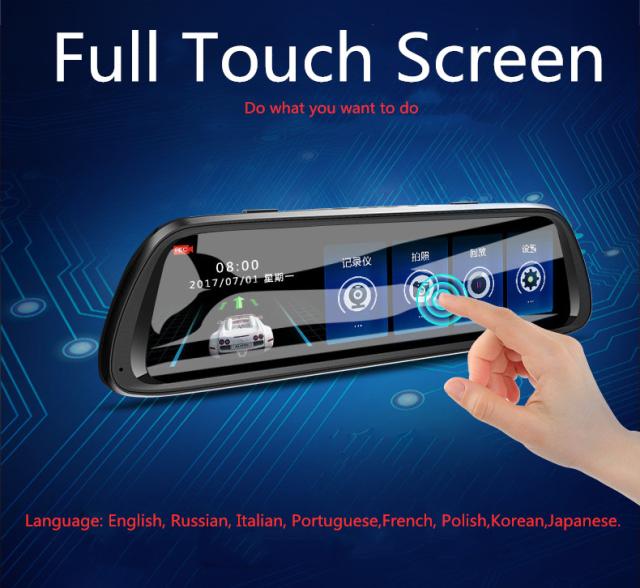 10インチドライビングレコーダーデュアルカメラDashcamフルHDタッチスクリーンドライブレコーダー車カメラDVR K62の通販は 8,305円