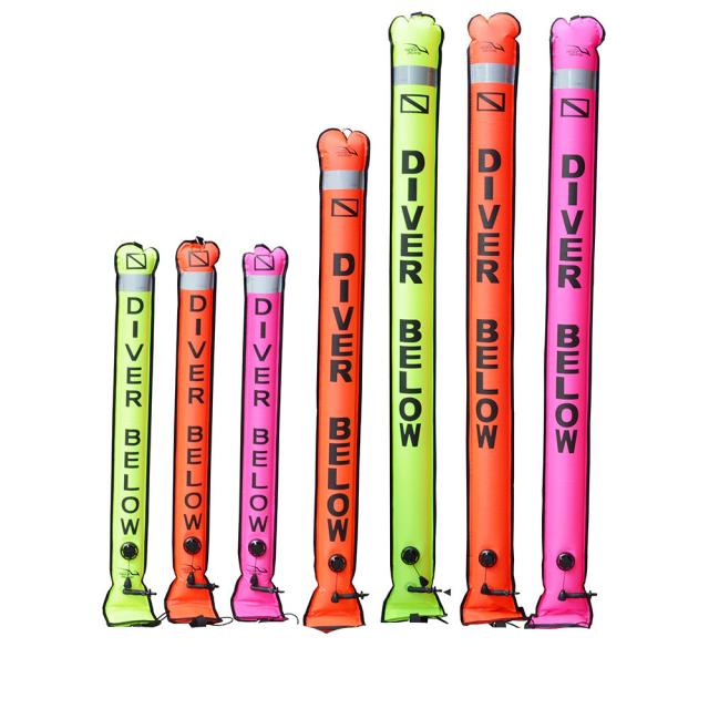 1.2M / 1.5M / 1.8Mカラフルな可視性インフレータブルスキューバダイビングSMB表面信号マーカーブイアクセサリー