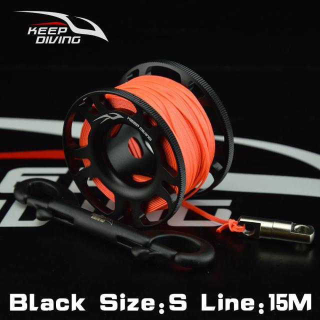 15M / 30Mスキューバダイビングアルミ合金スプールフィンガーリール