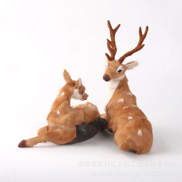 シミュレーション鹿ぬいぐるみニホンジカ鹿おもちゃ本棚装飾ホーム
