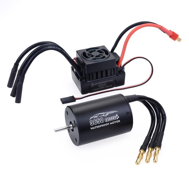サーパスホビー3650防水4極¢ 3.175mm無感覚ブラシレスRCカーモーター+ 1/8/10車両モデル用ESC