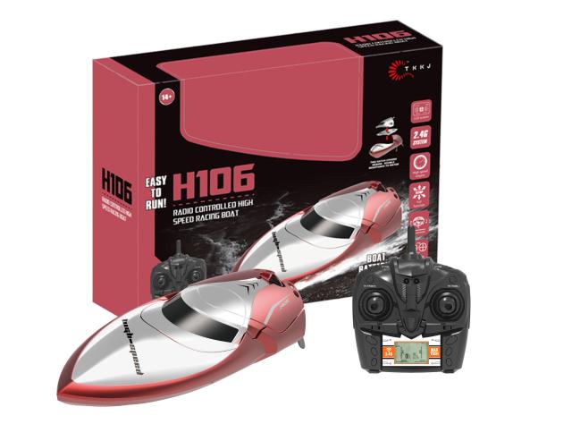 Tkkj H106 28km / h高速レーシングボート2.4g 2ch 150mリモートコントロール距離モードスイッチ自己復帰RCボートおもちゃ子供用 6,638円