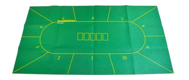 180 * 90cmポーカーテーブルクロステキサスポーカーレイアウト